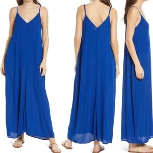 TREASURE & BOND Blue Sleeveless Maxi Woven Dress